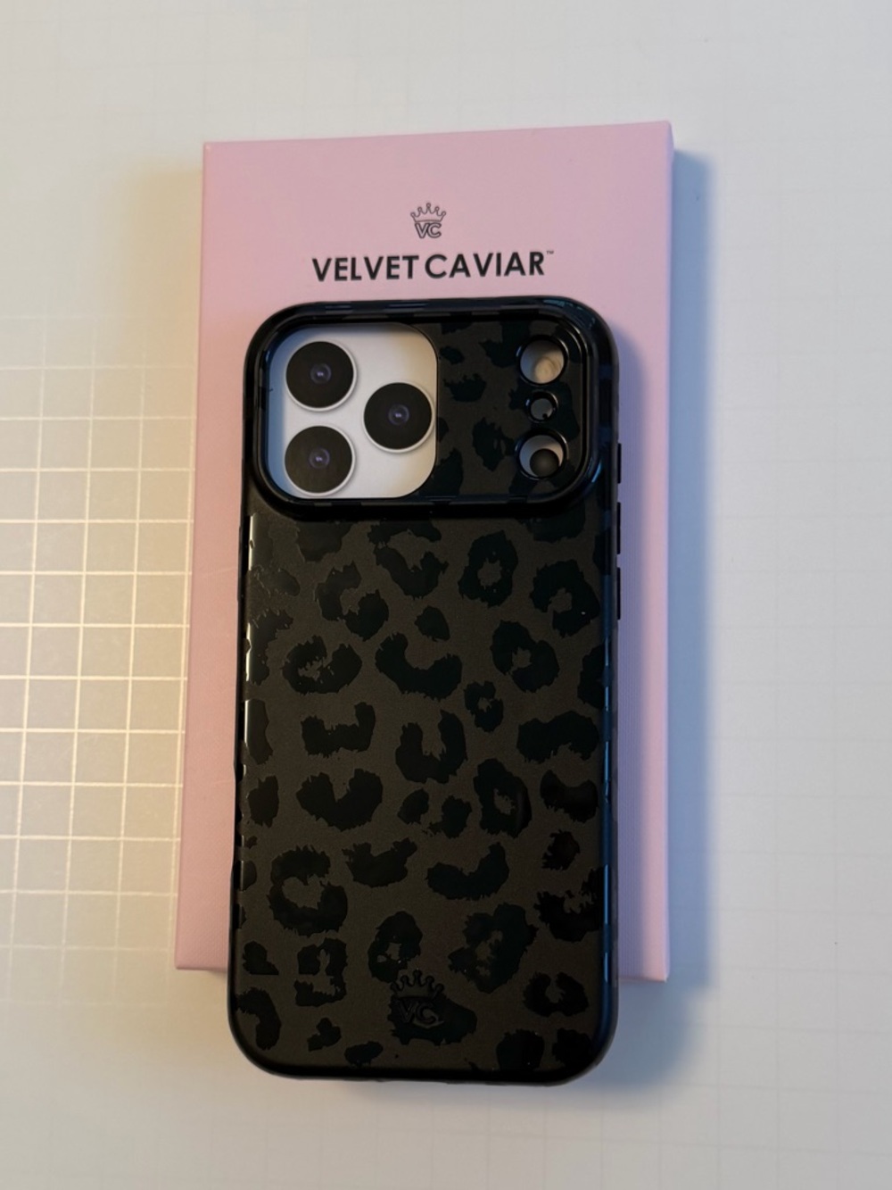 Velvet Caviar Black Leopard Print iPhone Case